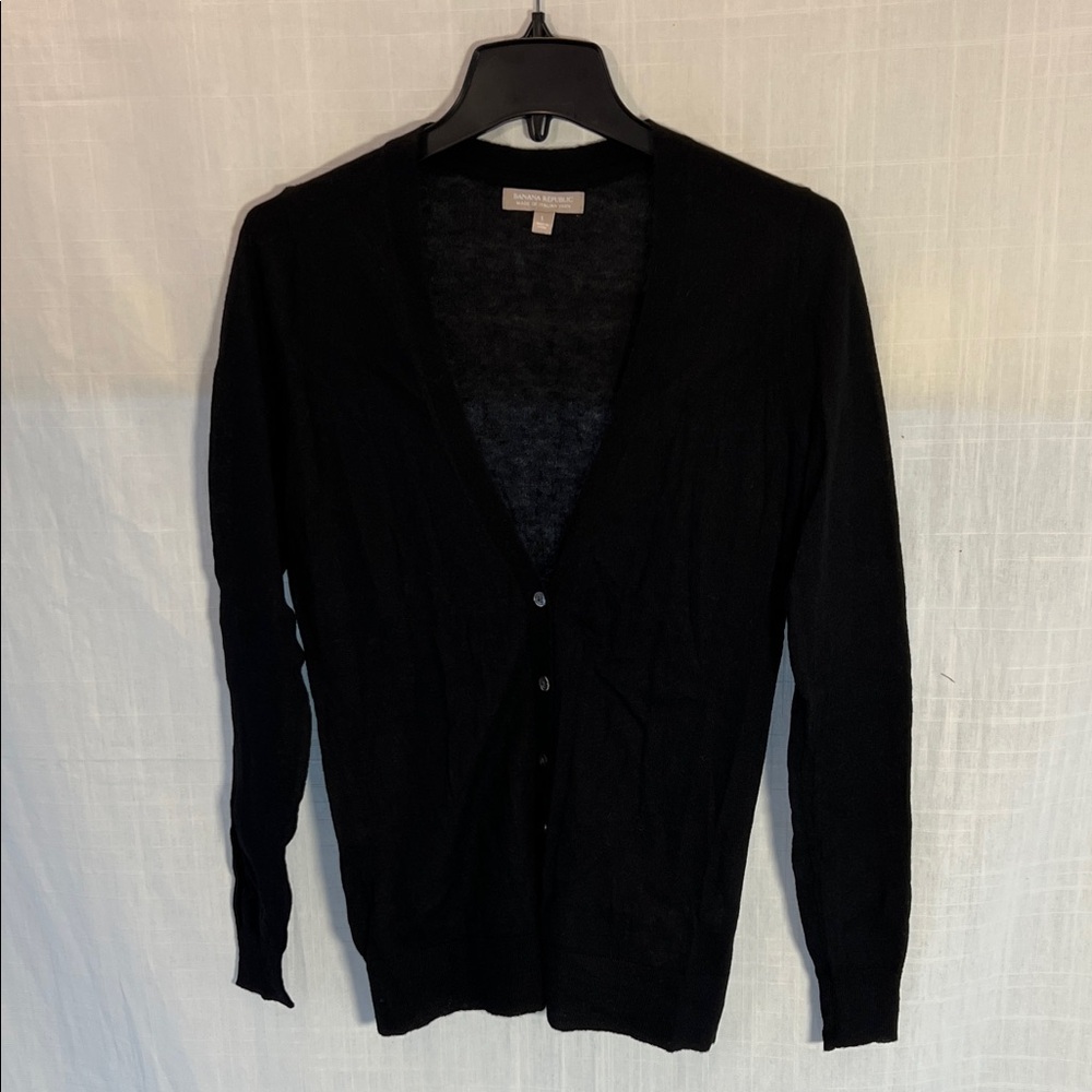 Banana Republic Black Knit Sweater Cardigan